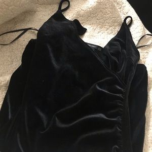 Satin black dress